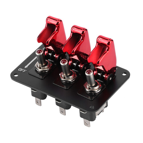 Metal Toggle Switch Panel 12V 20A