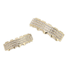 Teeth Set Bling Accessory for Halloween & Hip Hop Party, Brass Gold or Silver