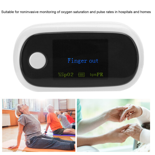 Rechargeable Fingertip Pulse Oximeter 200mAh Digital Display White 2