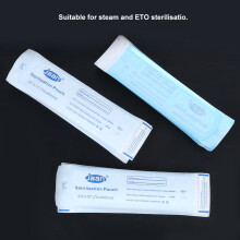 200PC Self Sealing Dental PVC Bags Blue 70x260mm Sterilization