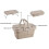 (Green) Folding Picnic Basket Multi-functional Storage Box 3