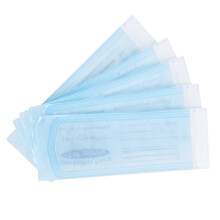 200pcs Self Sealing Dental Bags PVC Pouch Blue 83x160mm & 90x260mm
