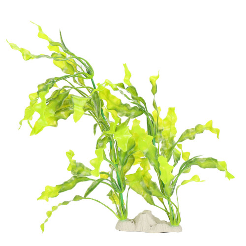 Plastic Aquarium Kelp Grass Decoration with White Base – 258g 1