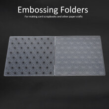 2pcs Embossing Folders, 10x10cm Square Plastic Scrapbooking Templates for DIY Paper Embossing