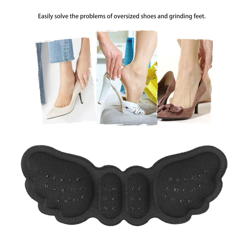 5 Pairs Anti Wear Heel Stickers for High Heels Wing Shape 6mm Thick Non-Slip