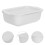 White Ceramic Casserole Dish with Lid for Oven Baking and Serving 4