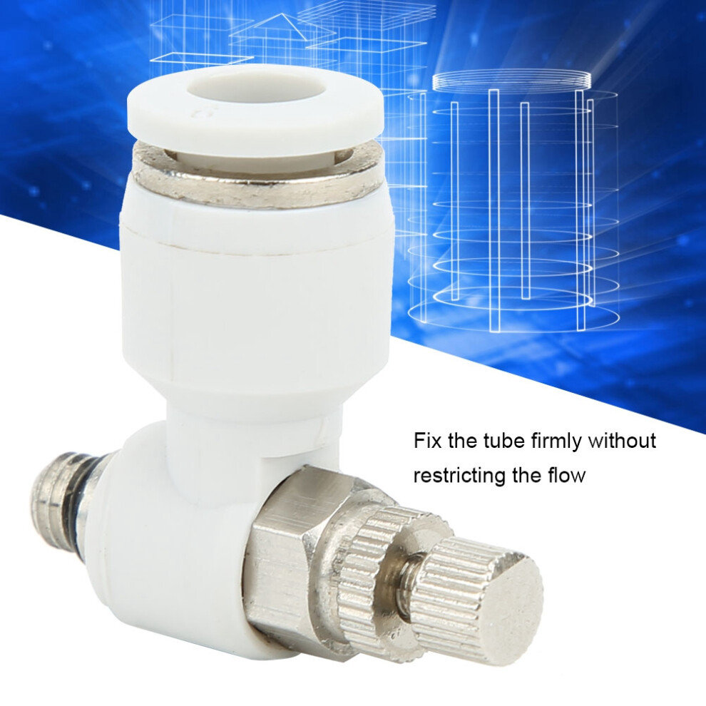 50 Pcs Air Flow Control Valve Pneumatic White 6Mm Quick Connector Sl6-M5 4981392389026