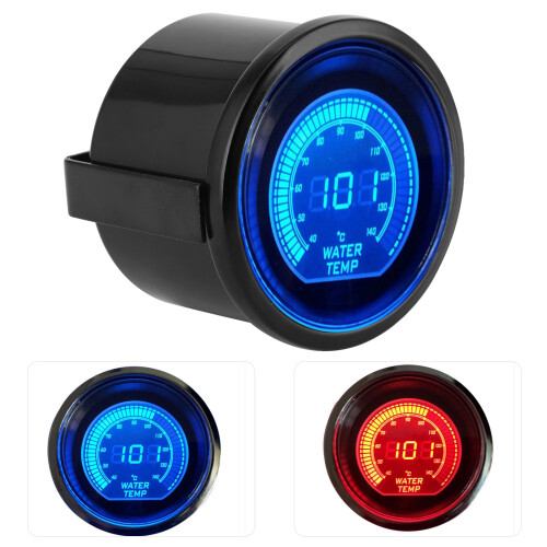 Water Temp Meter 52mm/2in LED Backlit for EVO Series - Black 2