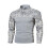 (XL,grey)Men's Half Zip Pullover Long Sleeve Camo Army Sweatshirt 2