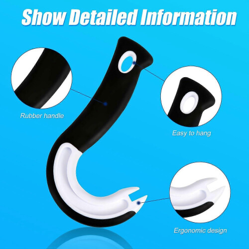 2pcs Easy Open Pull Tab Can Opener, Ring Pull Can Opener Aid J Shaped Pop Top Jar Opener Tab Puller for Cans Tabs Open Tools 2