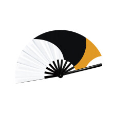 Handheld Folding Fan Large Chinese Hand Fan Fabric Cloth Fan-E