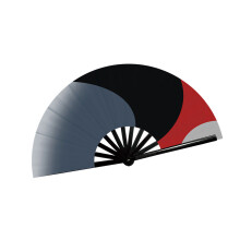 Handheld Folding Fan Large Chinese Hand Fan Fabric Cloth Fan-A