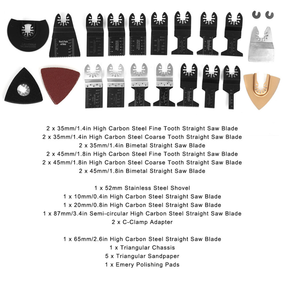 Universal Oscillating Saw Blades 26pc