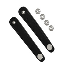 Stylish Black Accordion Bellow Strap with Reinforced Stitching