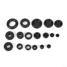 125Pcs Rubber Grommet Assortment Kit - Various Sizes, Waterproof