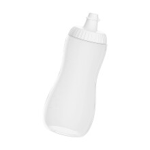 Bouteille à presser pour condiments transparents avec becs à