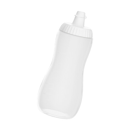 Bouteille à presser pour condiments transparents avec becs à