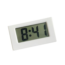 Vehicle Electronic Clocks LCD Time Display Mini Digital-White