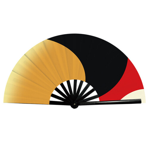 Chinese Folding Fan Retro Handheld Fan Plastic Folding Hand-B