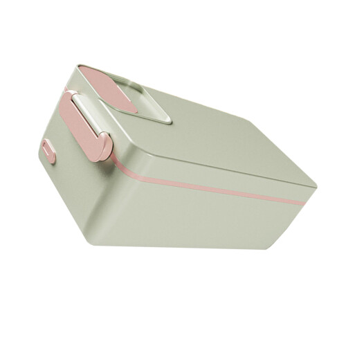 Compact Electric Lunch Box 1L ABS Construction Food-Green