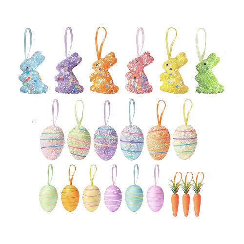 1Set/Lot Spring Holiday Foam Rabbit Carrot Hanging-4 1