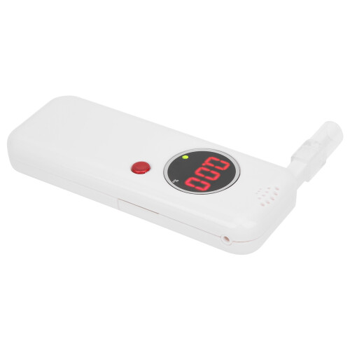 Digital Breathalyzer LCD Display, 12x4.5x1.8cm, White