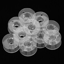 10 Clear Plastic Sewing Bobbins