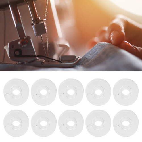 10 Clear Plastic Sewing Bobbins 1