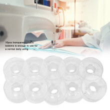 10Pcs Transparent Plastic Sewing Machine Bobbins Spools, 20g