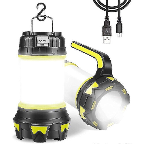 Portable Rechargeable 6 Mode LED Camping Lights with Power Bank Multi-Function Camping Light Tent Light Two-Way Hook - DD
