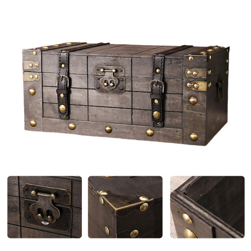 Lockable Wooden Storage Container Photo Prop-big and small 2