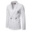 (L,white)Men's striped suit jacket premium design 2