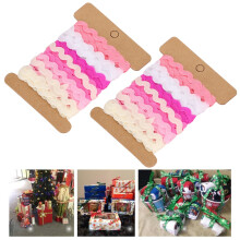 Fabric Zigzag Ribbon 2Pcs for DIY Hair Styling Crafts Sewing 8mm