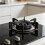 Black Cast Iron Gas Range Pan Holder Non Slip Stove Support Rack 3