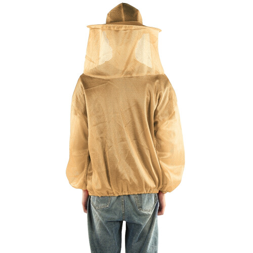 Professional Beekeeping Jacket with Veil - Air Mesh, Orange, Medium 2