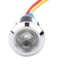 Pre-Wired 10mm 2-Color Waterproof LED Indicator Lights 12-24V
