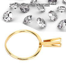 Long Yellow Gemstones Holder for Rings Spring Claw Jewelry Display Accessory