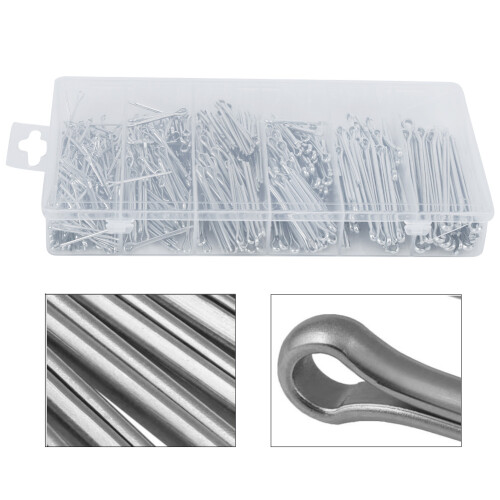 Heavy Duty Cotter Pin Kit 555pcs Industrial Split Pins with Storage Case 2