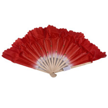 LED Handheld Fan Light up Rave Folding Fan  for Party Show-Red