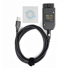 (English,Black)Newest FT232 V25.3 VAG Scanner Tool VAG KKL VCDS Cable OBD2 Diagnostic Cable OBD2 Scanner HEX V2 VAGCOM,German
