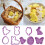 9PCS Plastic Bunny Biscuit Cutter Set | Easter DIY Baking Tool Purple 8