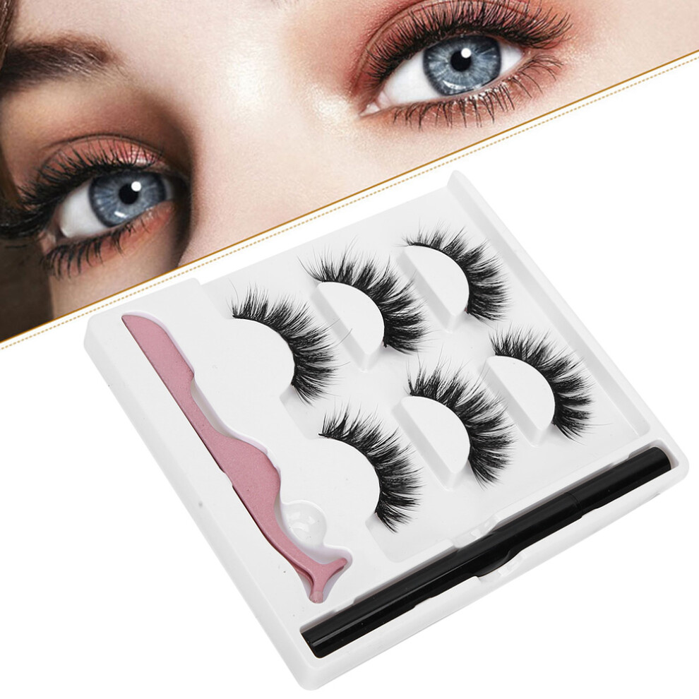 3D-03 False Eyelashes & Liquid Eyeliner Tweezers Set Waterproof Eye Makeup Tools