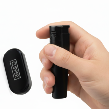 Clipper Matt Black Jet Flame Metal Lighter