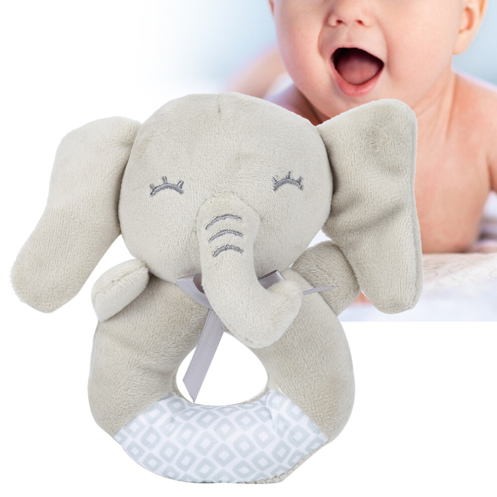 Baby Plush Rattle Hand Bell 0-3Y Cartoons Elephant Rabbit Racoon