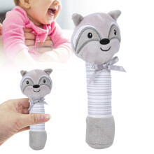 Baby Rattle Hand Bell Plush Toy 3 Animal Options, Soft & Safe