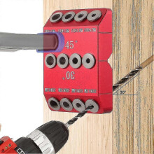 30/45/90 Angle Drill Hole Guide Jig for Angled And Straight Hole,cable Railing Screw Drilling Temp,hw