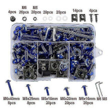 (Blue) 177pcs Fairing Bolts Kit Cnc Screws Nut For Honda Cbr600rr Cbr900rr Cbr929rr Cbr1000rr Cbr 600rr 900rr 929rr 1000rr 600
