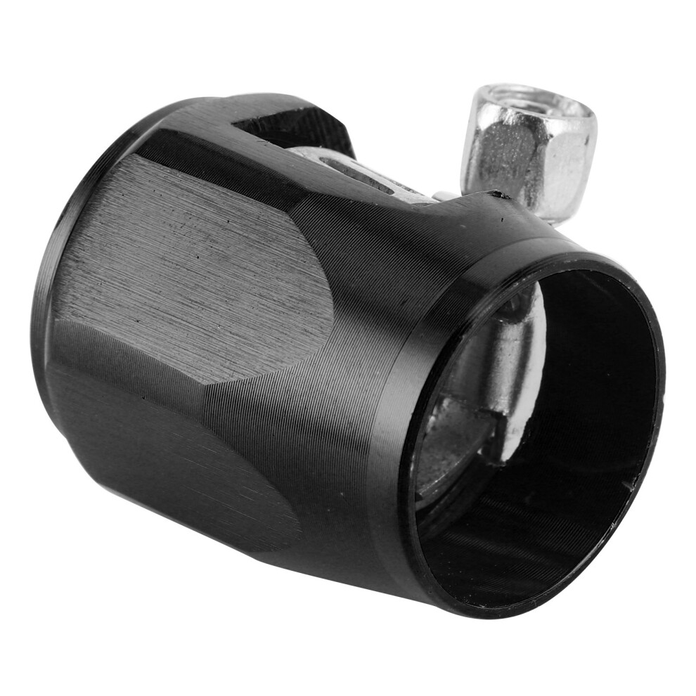 An6 Aluminum Hose Finisher Clamp For Fuel, Oil, Diesel, Air, Water - Black 4211392180010