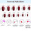 48 Pcs Glossy Press On Nails, Medium Stiletto Fake Nails, False Nails with Glue 4