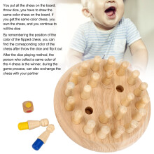 Wooden Memory Match Chess Game for Kids Educational Desktop Board Game